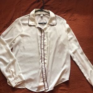 White/Sheer Professional Button-Up